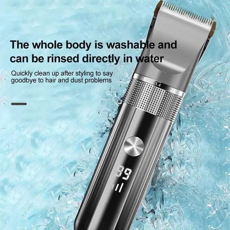 Electric Hair Clipper Professional Trimmer Household Waterproof LED Display Men Hair Trimmer USB Charging Haircut Tools Set.