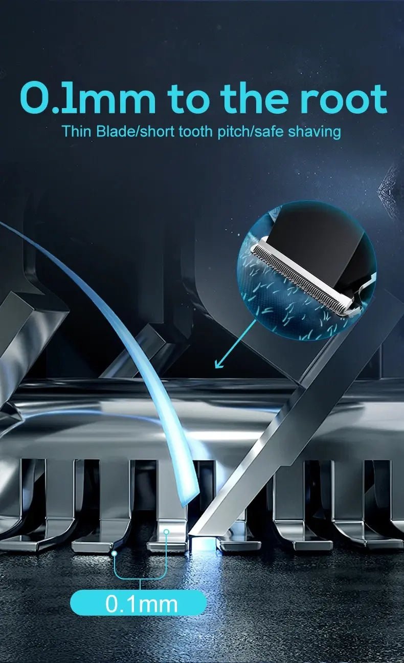 Electric Hair Clipper with Adjustable Cutter Head, USB Charging Design for Hair & Beard Trimming, Cordless Grooming Tool.