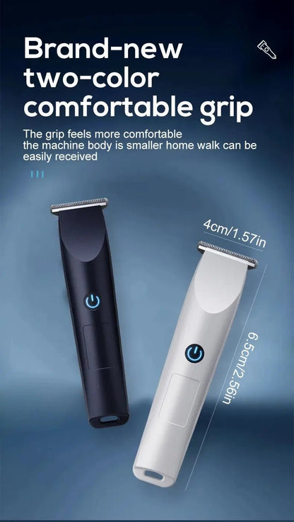 Electric Hair Clipper with Adjustable Cutter Head, USB Charging Design for Hair & Beard Trimming, Cordless Grooming Tool.