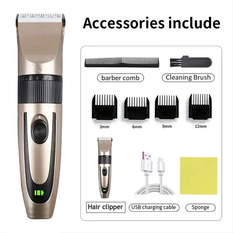 Electric Hair Trimmer Shaver Home Trimmers For Men Hair Clipper Professional Rechargeable Shavers Barber Hair Cutting Machine.