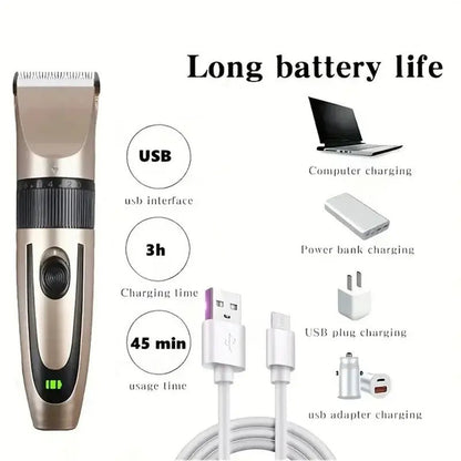 Electric Hair Trimmer Shaver Home Trimmers For Men Hair Clipper Professional Rechargeable Shavers Barber Hair Cutting Machine.