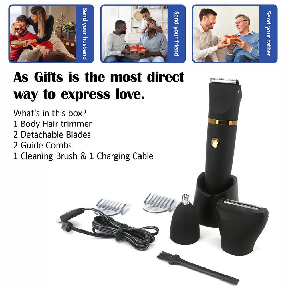 Electric Hair Trimmer Three in One for Bikini Clippers Whole Body Ball Shaver Clipper Grooming Kit Male Epilator Razor.