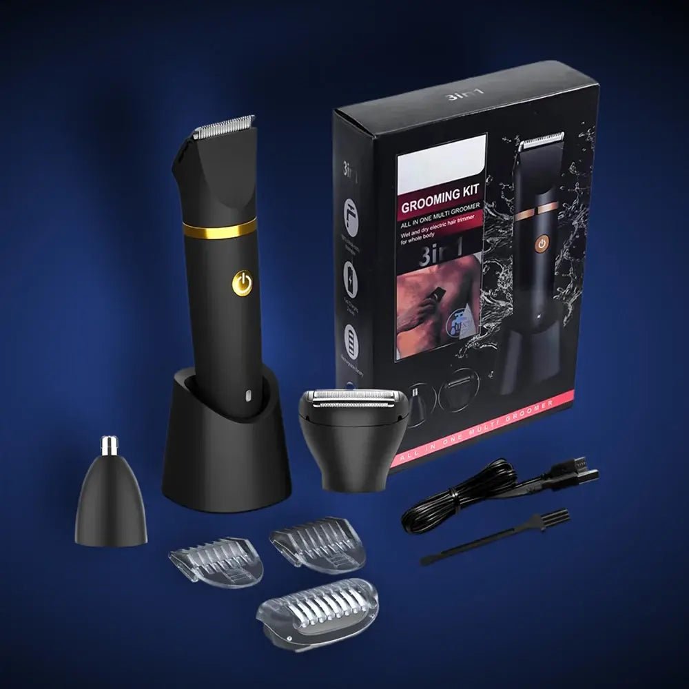 Electric Hair Trimmer Three in One for Bikini Clippers Whole Body Ball Shaver Clipper Grooming Kit Male Epilator Razor.