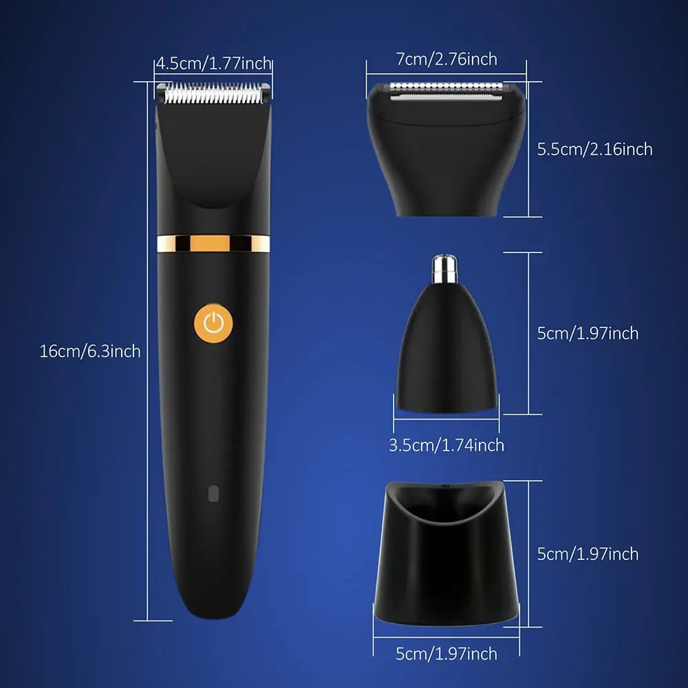 Electric Hair Trimmer Three in One for Bikini Clippers Whole Body Ball Shaver Clipper Grooming Kit Male Epilator Razor.