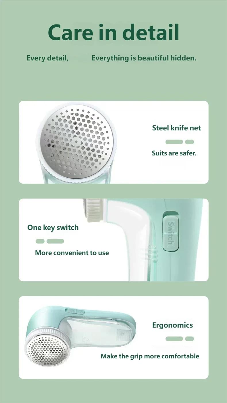 Electric Household Clothes Shaver Fabric Lint Remover Fuzz Electric Fluff Portable Brush blade Professional Lint Remover Trimmer.