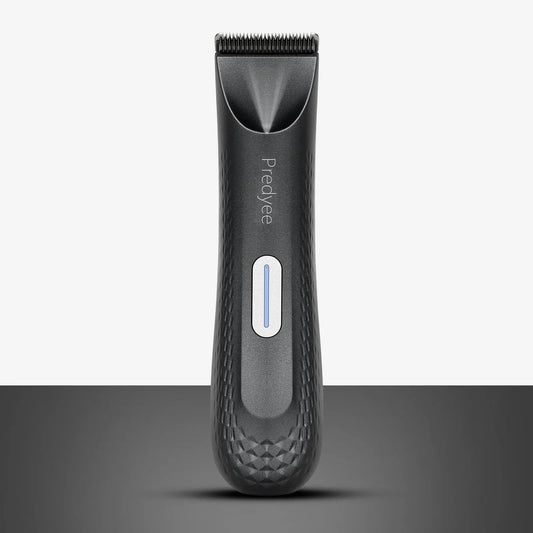 Electric Trimmer for Men's Groin Hair: Versatile Body Groomer and Waterproof Pubic Hair Trimmer with Replaceable Ceramic Blade.