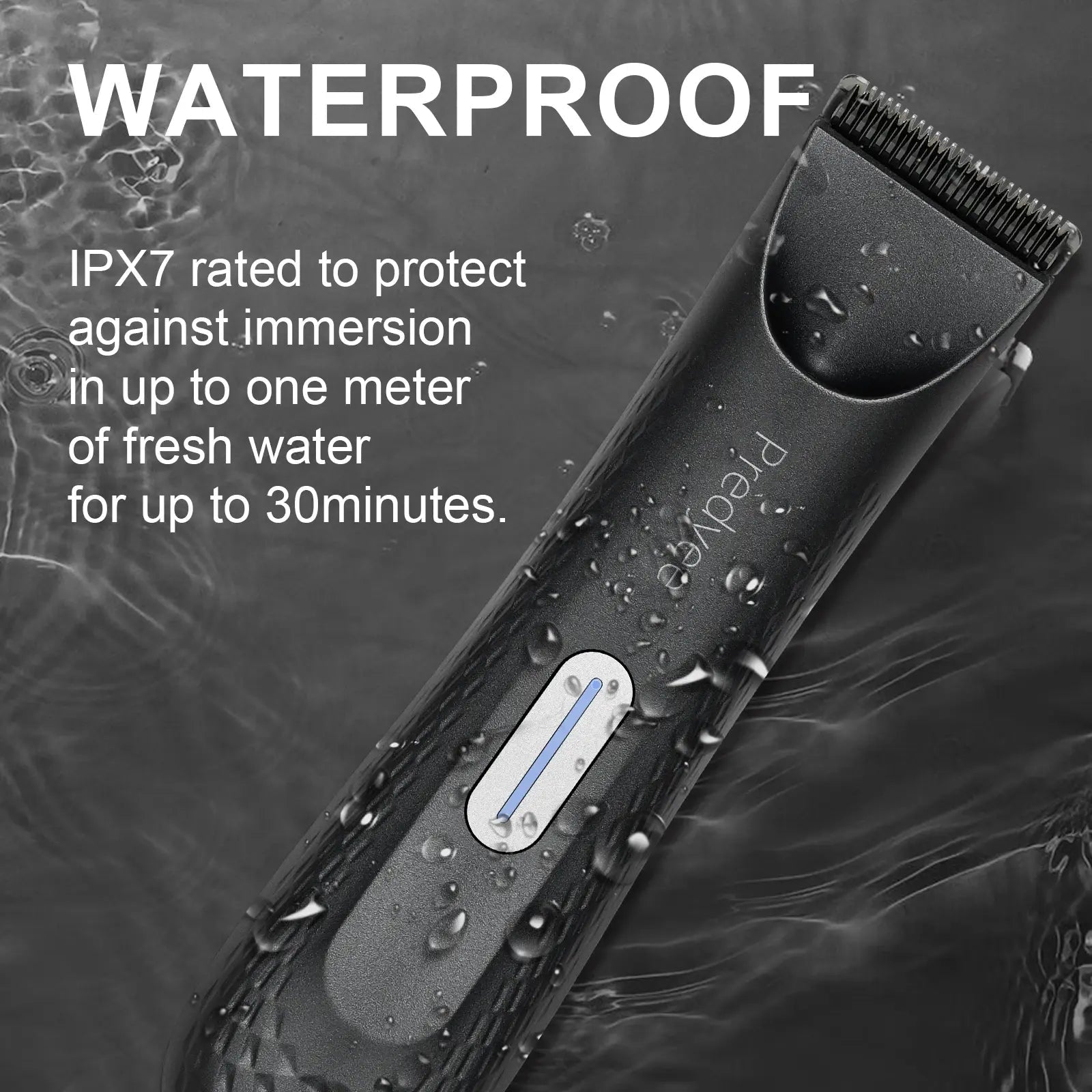 Electric Trimmer for Men's Groin Hair: Versatile Body Groomer and Waterproof Pubic Hair Trimmer with Replaceable Ceramic Blade.