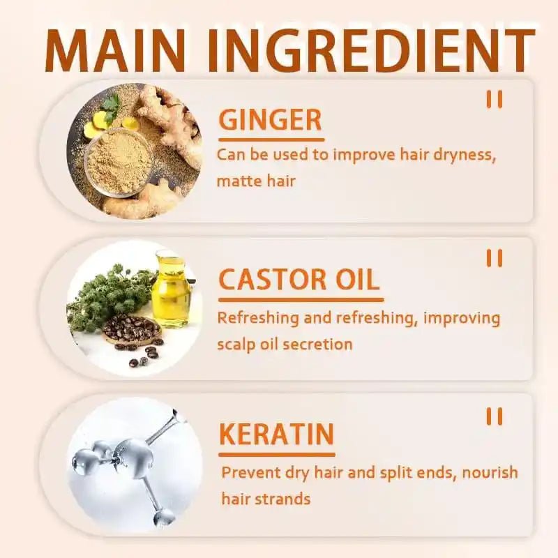 English Ginger Shampoo Anti-itching Refreshing Oil Control Anti-dandruff And Hair Fixation.