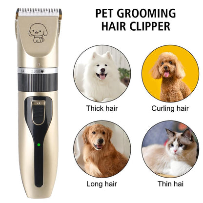 For Rabbit Dog Cat Puppy Grooming Clipper Cutter Haircut Trimmer Shaver Set Pet Hair Clipper Electric Scissors Pet Supplies.