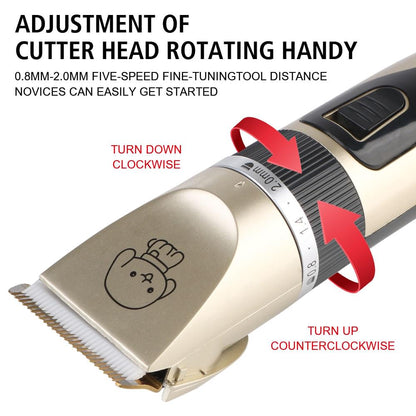 For Rabbit Dog Cat Puppy Grooming Clipper Cutter Haircut Trimmer Shaver Set Pet Hair Clipper Electric Scissors Pet Supplies.