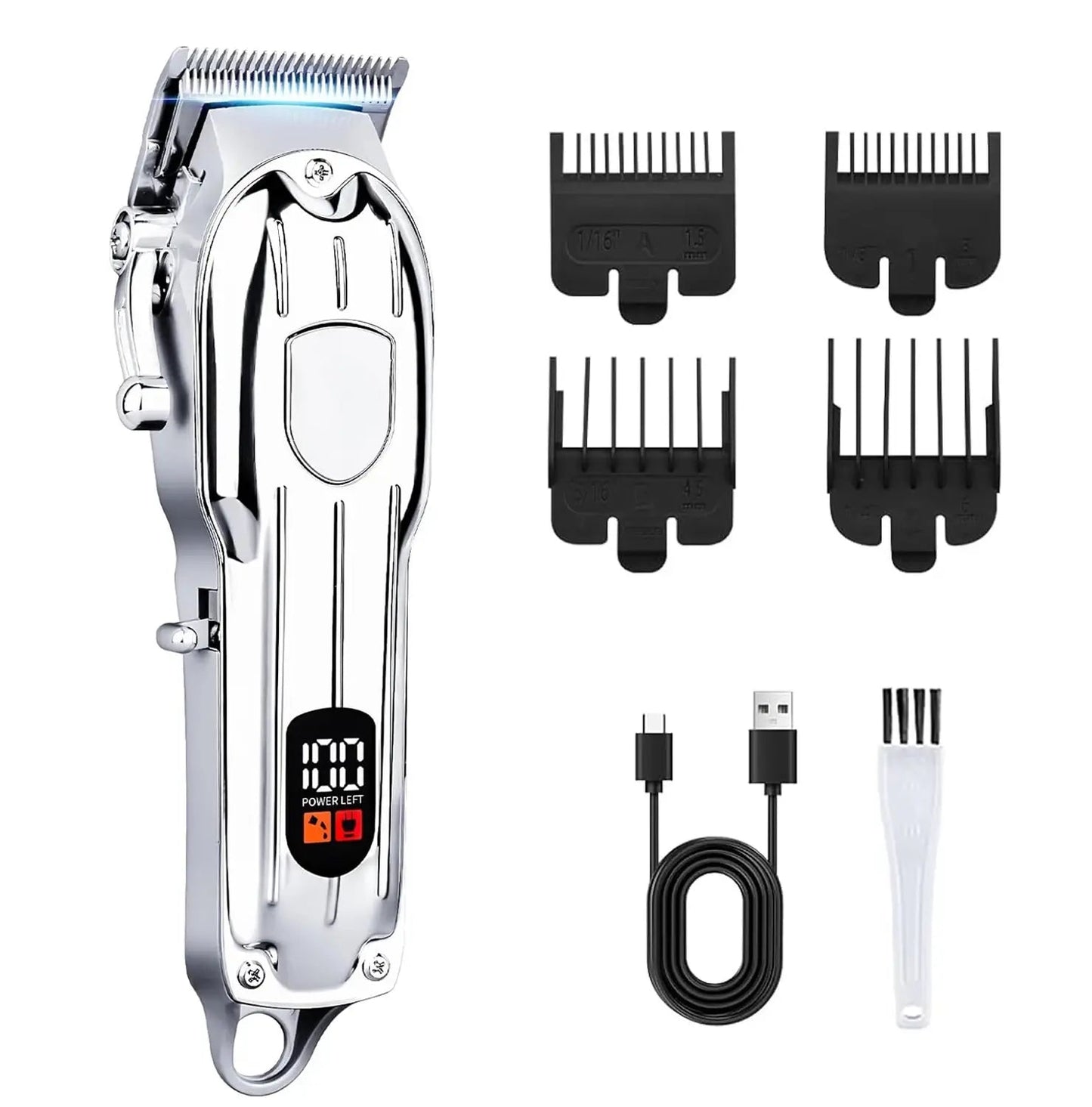 Hair Clipper Beard Trimmer for Men, Professional Electric Hair Clippers Set Cordless Hair Trimmer for Family,Gifts for Men - Lux Mart London