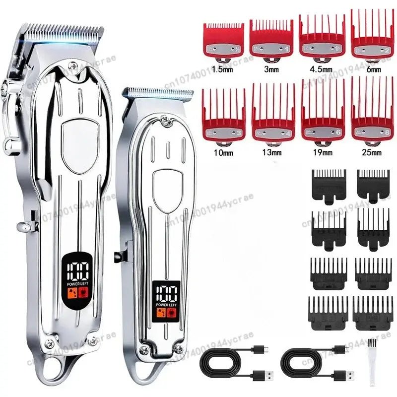 Hair Clipper Beard Trimmer for Men, Professional Electric Hair Clippers Set Cordless Hair Trimmer for Family,Gifts for Men - Lux Mart London