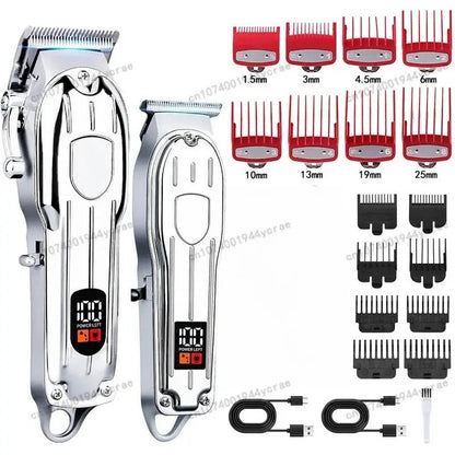 Hair Clipper Beard Trimmer for Men, Professional Electric Hair Clippers Set Cordless Hair Trimmer for Family,Gifts for Men - Lux Mart London