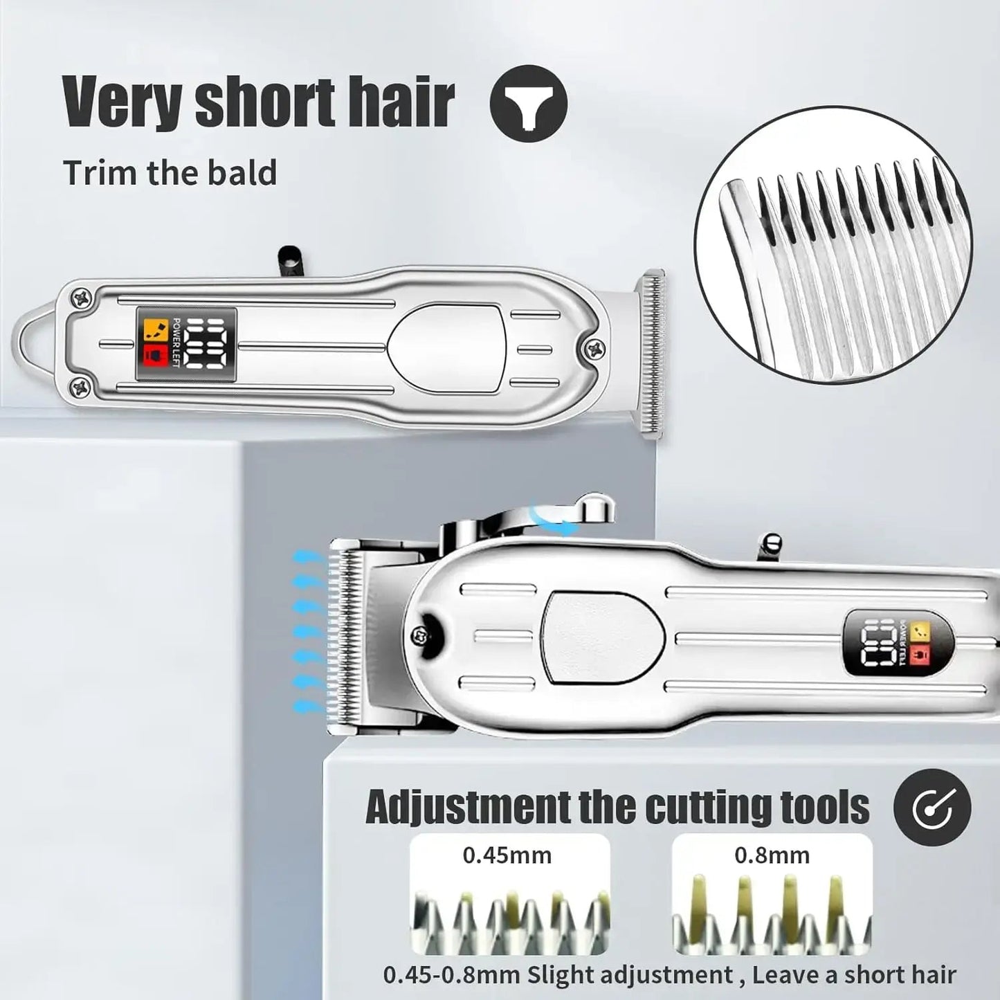 Hair Clipper Beard Trimmer for Men, Professional Electric Hair Clippers Set Cordless Hair Trimmer for Family,Gifts for Men.