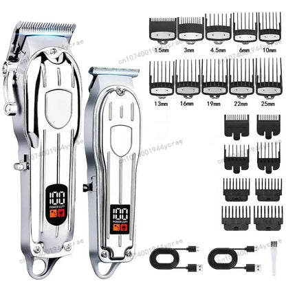 Hair Clipper Beard Trimmer for Men, Professional Electric Hair Clippers Set Cordless Hair Trimmer for Family,Gifts for Men - Lux Mart London