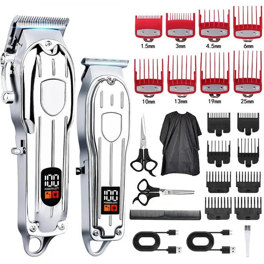 Hair Clipper Beard Trimmer for Men, Professional Electric Hair Clippers Set Cordless Hair Trimmer for Family,Gifts for Men.