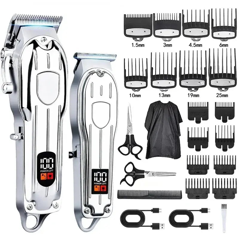 Hair Clipper Beard Trimmer for Men, Professional Electric Hair Clippers Set Cordless Hair Trimmer for Family,Gifts for Men.