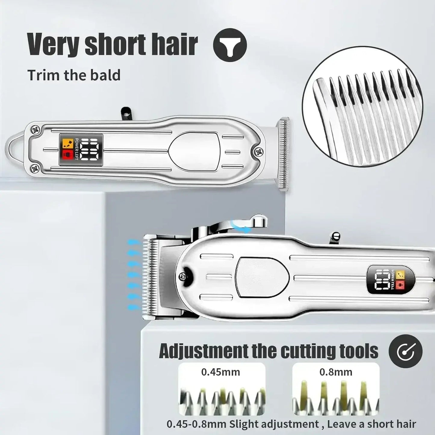 Hair Clipper Beard Trimmer for Men, Professional Electric Hair Clippers Set Cordless Hair Trimmer for Family,Gifts for Men.