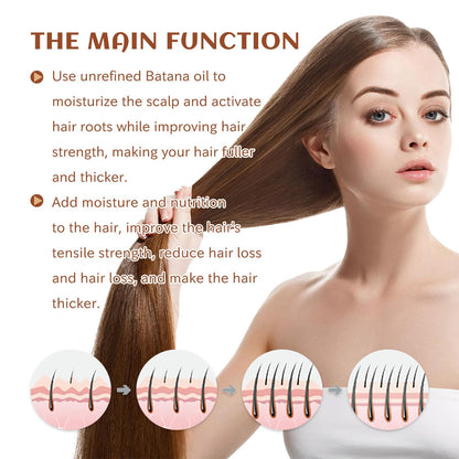 Hair Conditioner Pure Batana Oil Straightening Smoothing Hair Mask Anti Hair Loss Treatments Split Ends Damaged Fluffy Hair.