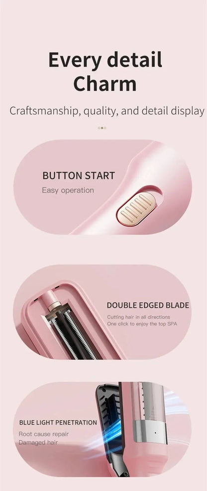 Hair ends Trimmer Split Remover Dry Damaged Brittle Professional Automatic Trim Split for Women Cordless Hair cutting machine.