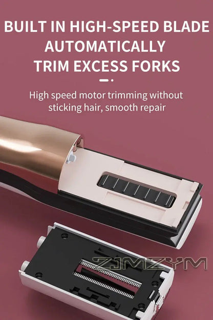 Hair Ends Trimmer Split Remover Dry Damaged Brittle Professional Automatic Trim Split for Women Cordless Hair Cutting Machine.