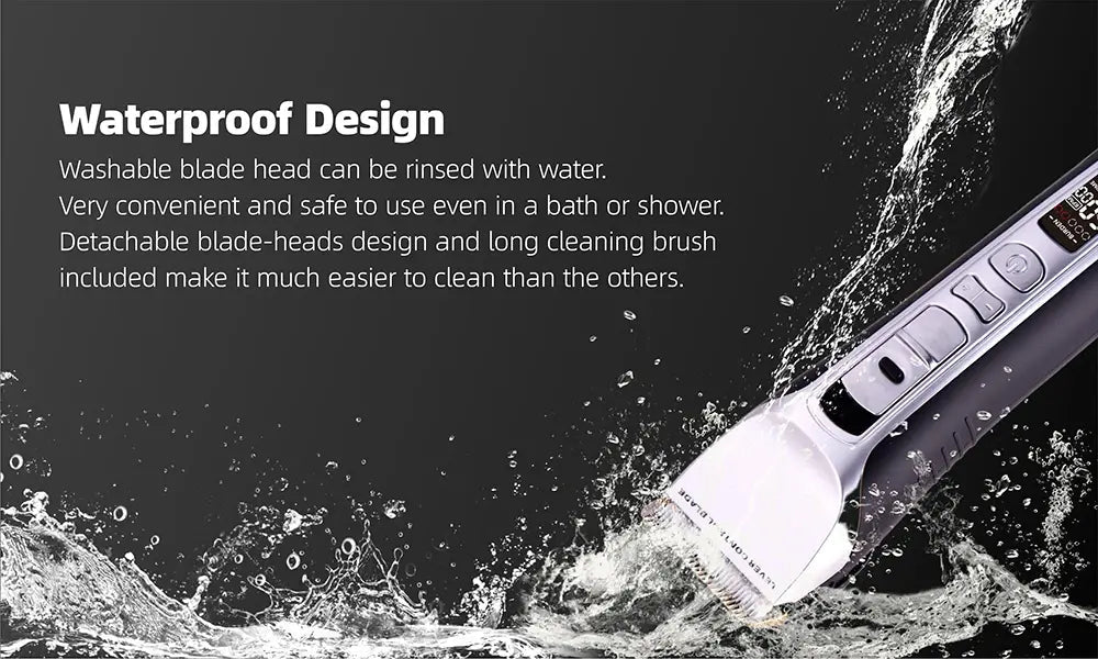 Hair Trimmer Rechargeable Electric Hair Clipper Ceramic Blade LCD Display Salon Men Hair Cutting Machine.