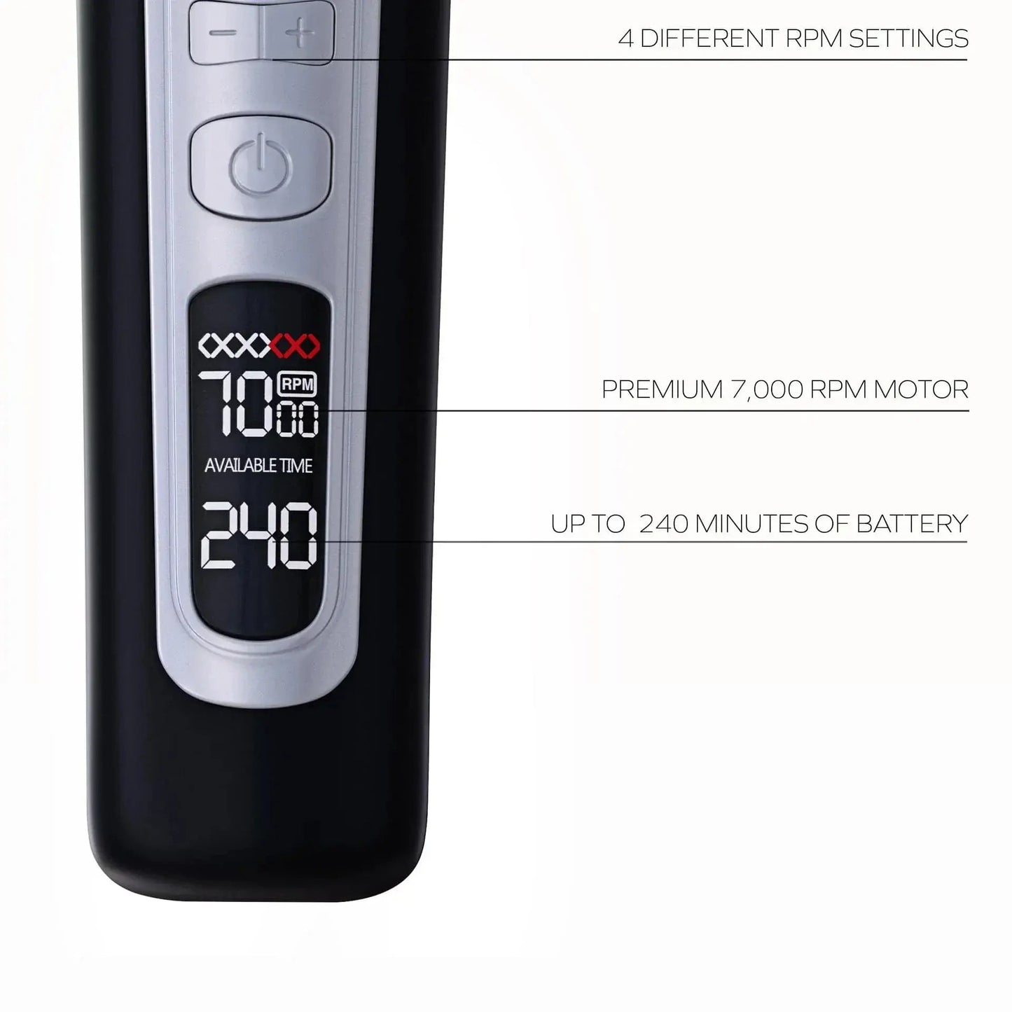 Hair Trimmer Rechargeable Electric Hair Clipper Ceramic Blade LCD Display Salon Men Hair Cutting Machine - Lux Mart London