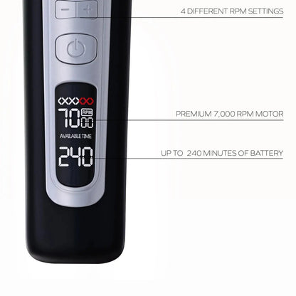 Hair Trimmer Rechargeable Electric Hair Clipper Ceramic Blade LCD Display Salon Men Hair Cutting Machine - Lux Mart London