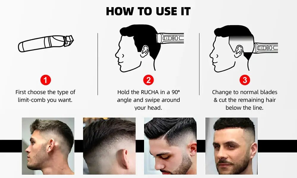 Hair Trimmer Rechargeable Electric Hair Clipper Ceramic Blade LCD Display Salon Men Hair Cutting Machine.