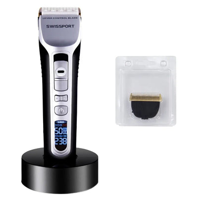 Hair Trimmer Rechargeable Electric Hair Clipper Ceramic Blade LCD Display Salon Men Hair Cutting Machine - Lux Mart London
