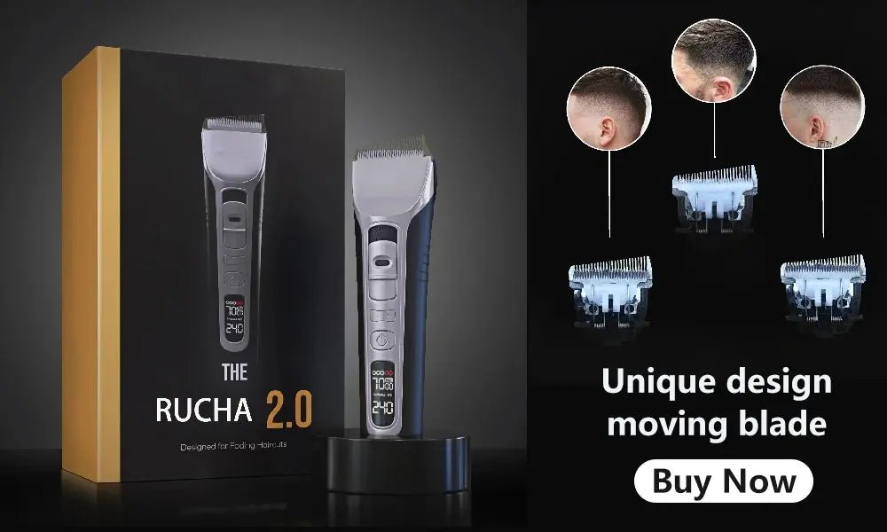 Hair Trimmer Rechargeable Electric Hair Clipper Ceramic Blade LCD Display Salon Men Hair Cutting Machine.