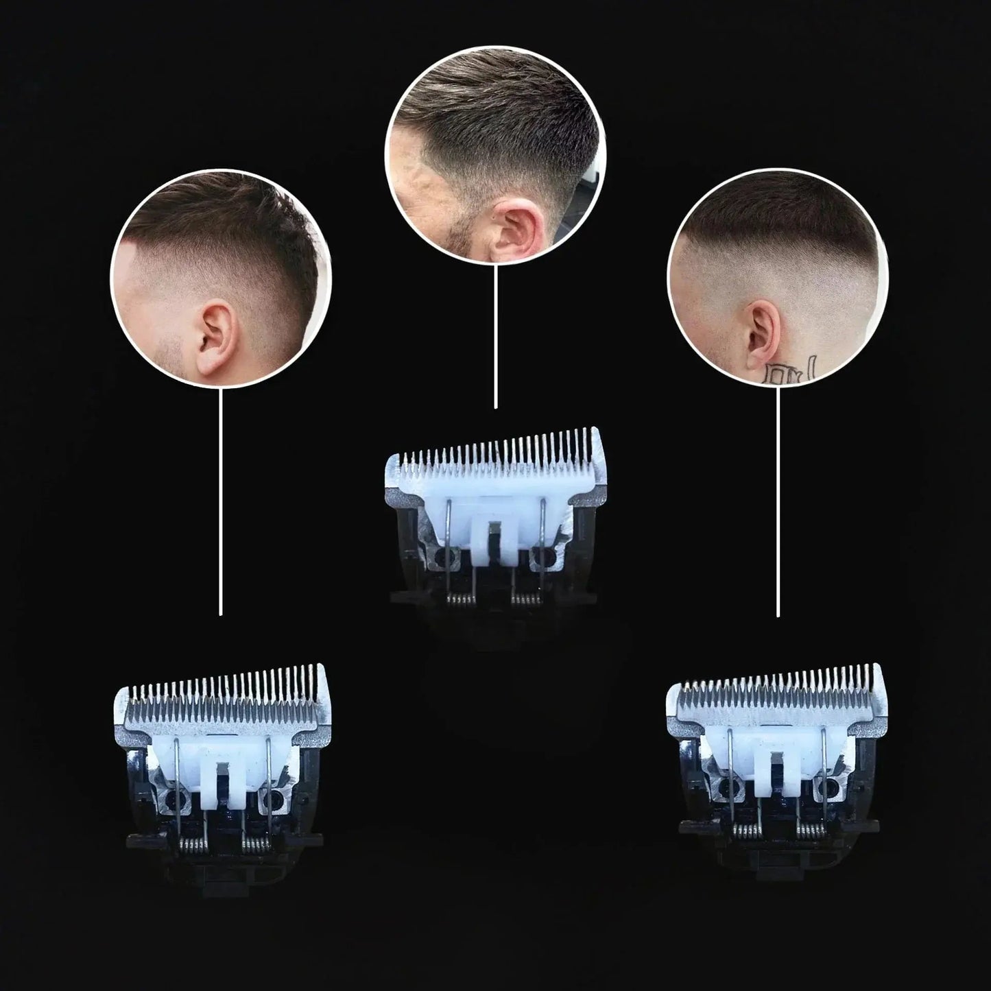 Hair Trimmer Rechargeable Electric Hair Clipper Ceramic Blade LCD Display Salon Men Hair Cutting Machine - Lux Mart London