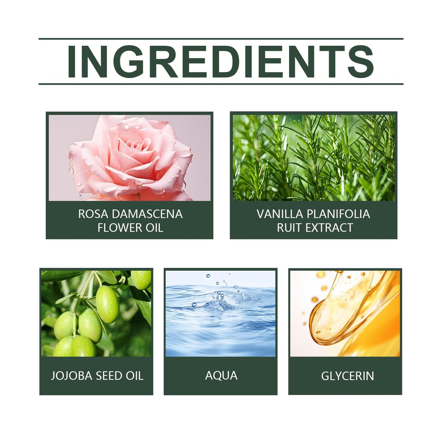 Handmade Vanilla Rose Body Oil Nourishing Skin.