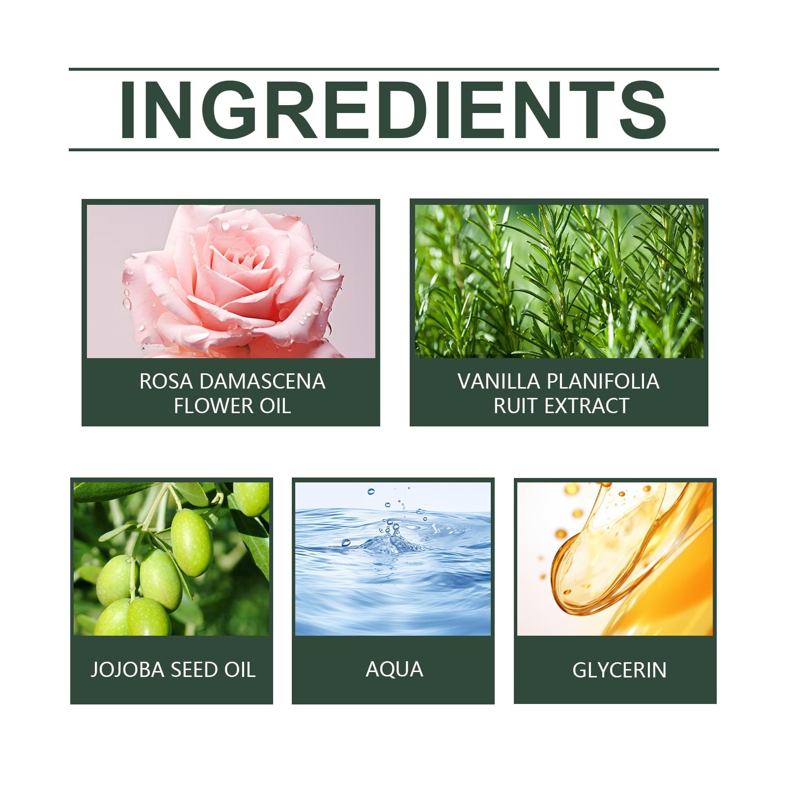 Handmade Vanilla Rose Body Oil Nourishing Skin.