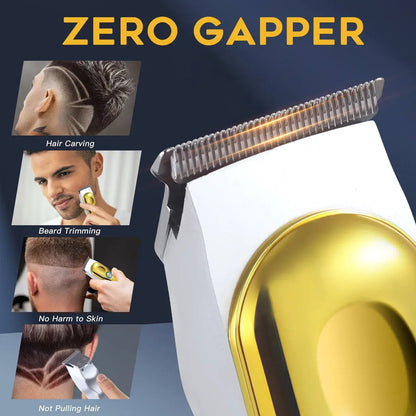 Hatteker Hair Trimmer Professional Hair Clipper Metal Hair Cutting Machine Electric Cordless Rechargeable Trimmer for Men.