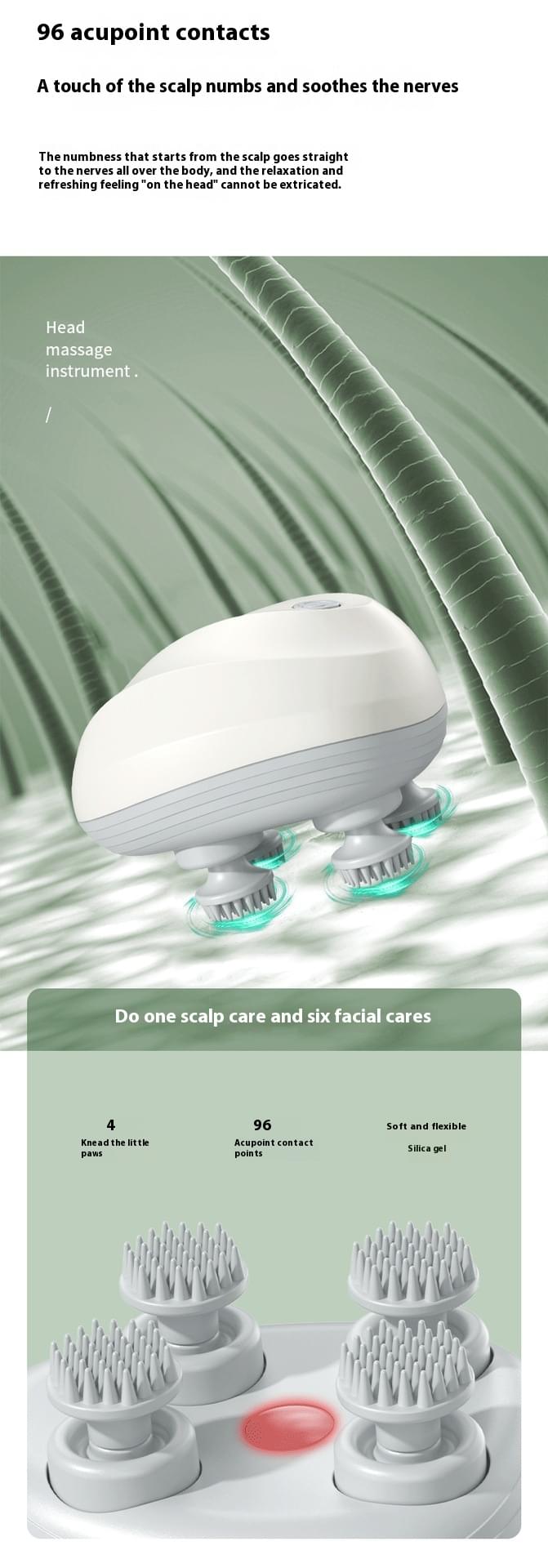 Head Massager Electric Neck Massager Rechargeable.