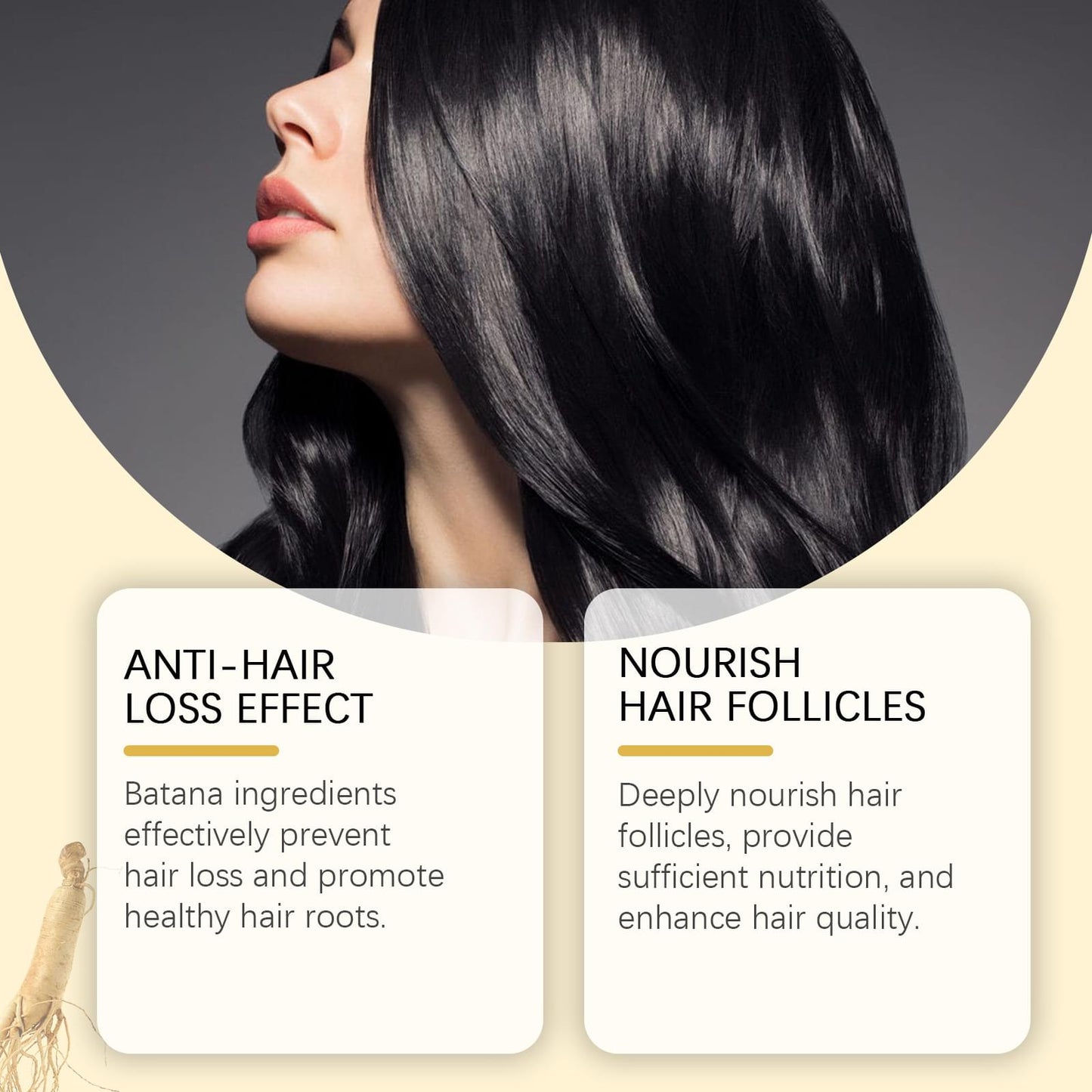HOEGOA Batana Hair Oil Nourishing Hair Follicle Hair Soft And Plump Strong And Supple Hair Nourishing Styling Cream.