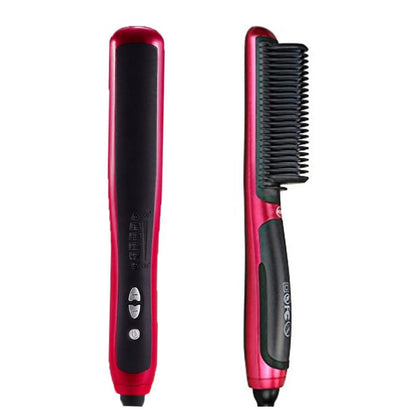 Home automatic adjustable temperature red hair straightener.