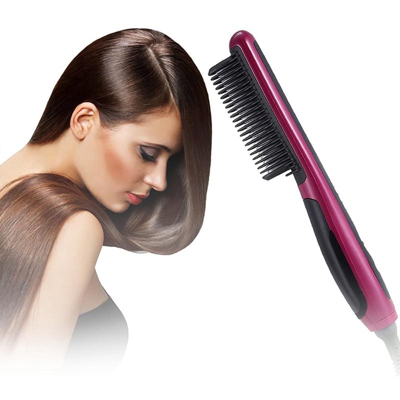 Home automatic adjustable temperature red hair straightener.