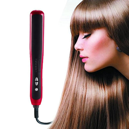 Home automatic adjustable temperature red hair straightener.