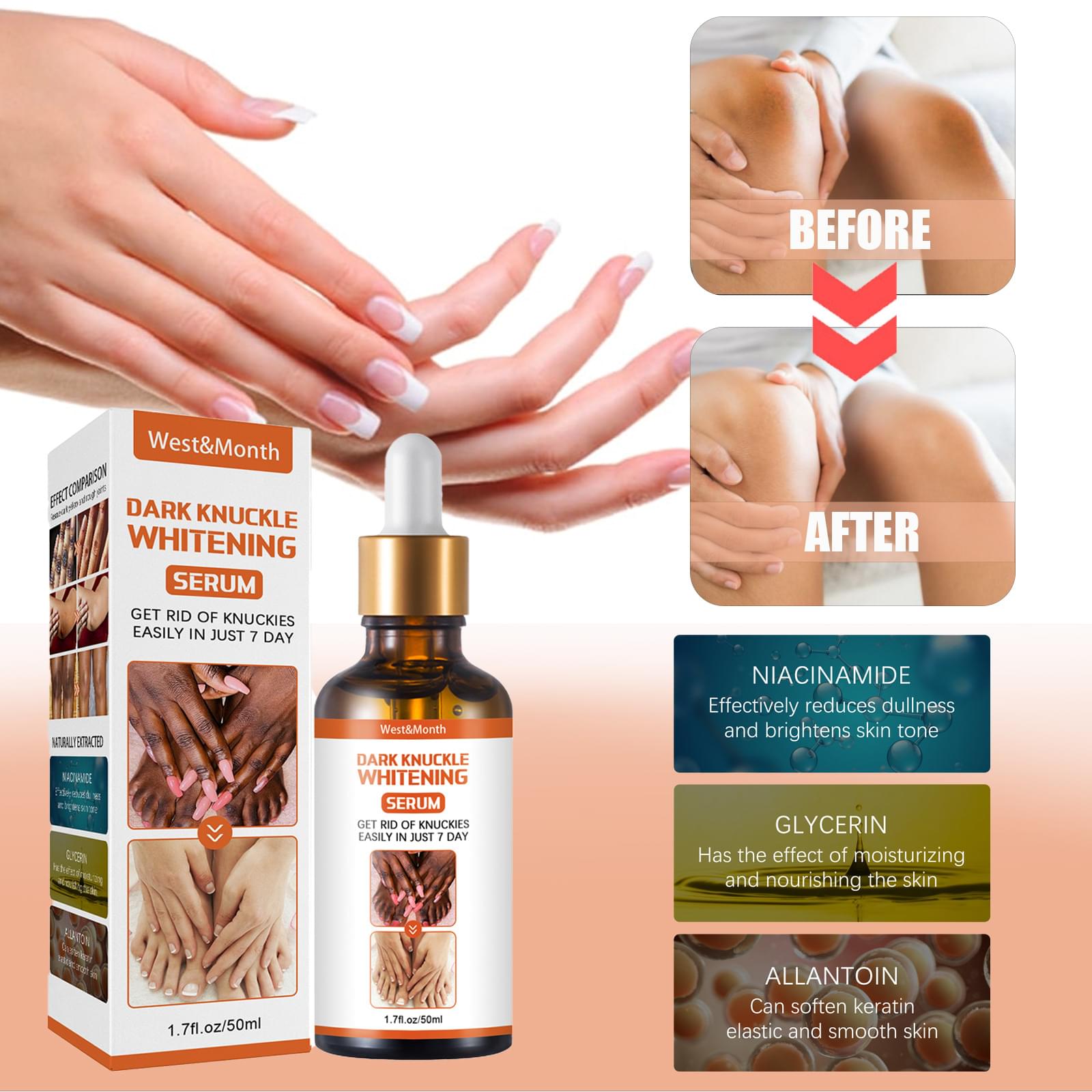 Joint Darkening Serum To Lighten Melanin.