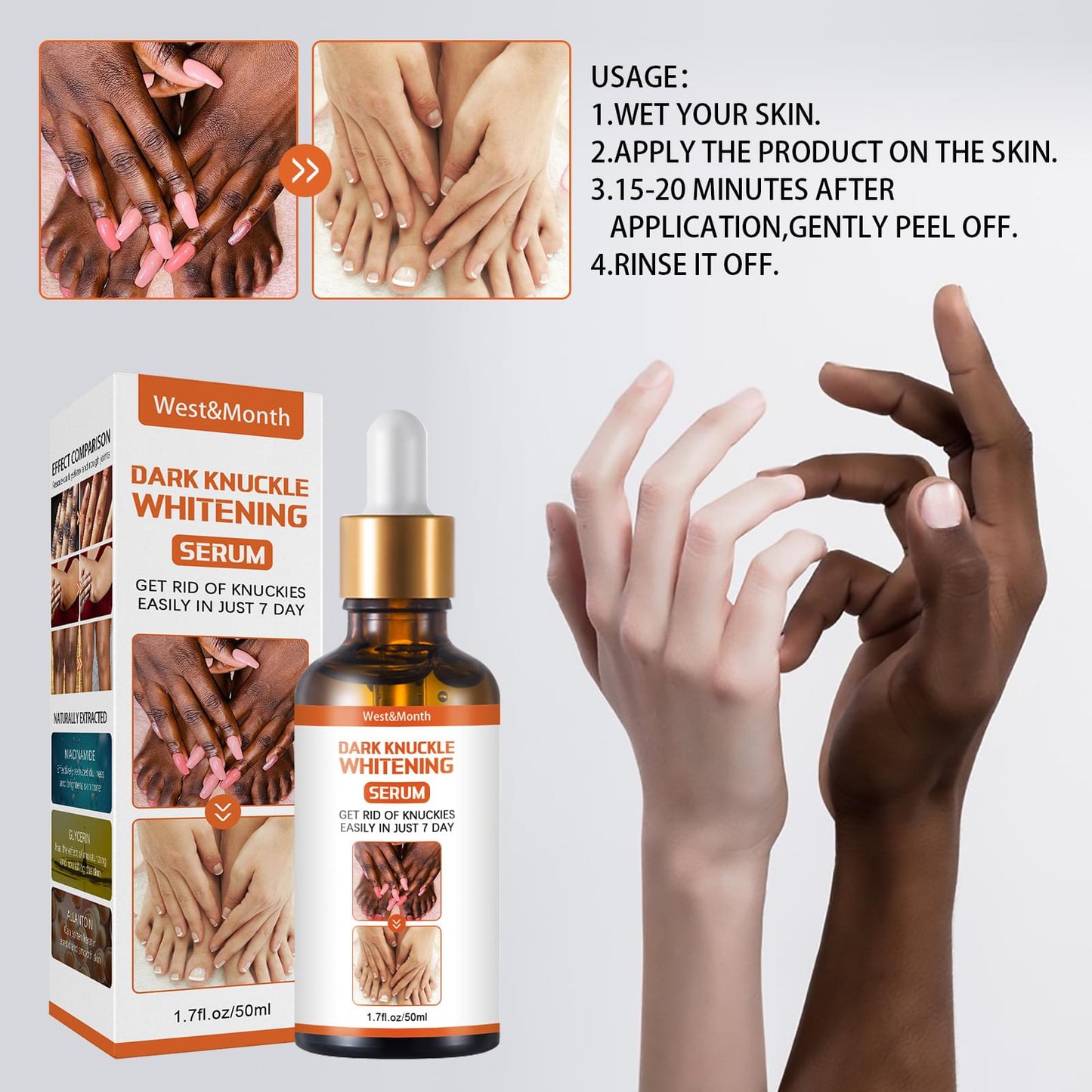 Joint Darkening Serum To Lighten Melanin.