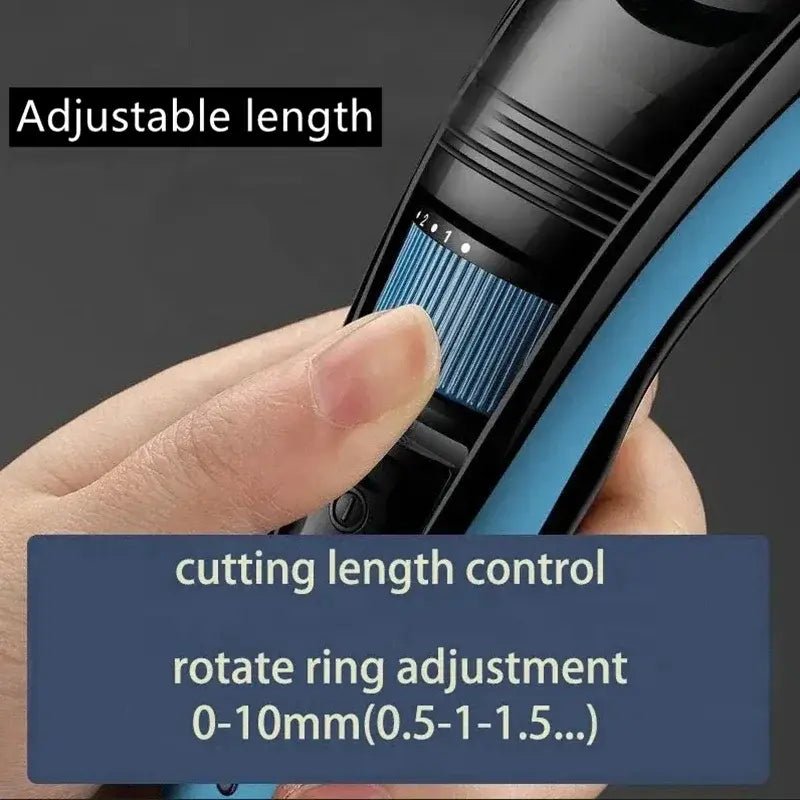 Kemei 0.5-10mm Adjustable Beard Hair Trimmer For Men Rechargeable Mustache Stubble Hair Clipper Face Hair Cutting Machine.