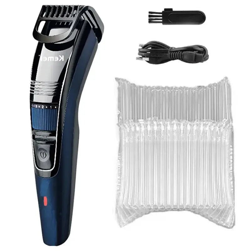 Kemei 0.5-10mm Adjustable Beard Hair Trimmer For Men Rechargeable Mustache Stubble Hair Clipper Face Hair Cutting Machine.