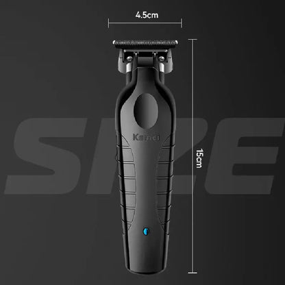 Kemei 2299 Barber Cordless Hair Trimmer 0mm Zero Gapped Carving Clipper Detailer Professional Electric Finish Cutting Machine.