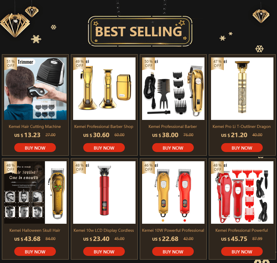KEMEI Beard Trimmer Electric Hair Clipper Trimmer Rechargeable maquina de cortar o cabelo Razor Barber Trimmer Grooming KM-2516.