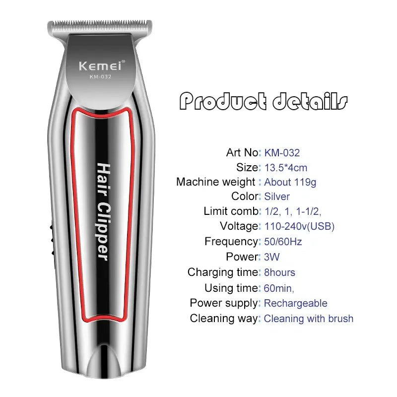Kemei Hair Trimmer Electric Beard Trimmer For Men Hair Clipper Hair Cutter Machine Haircut Grooming Kit.