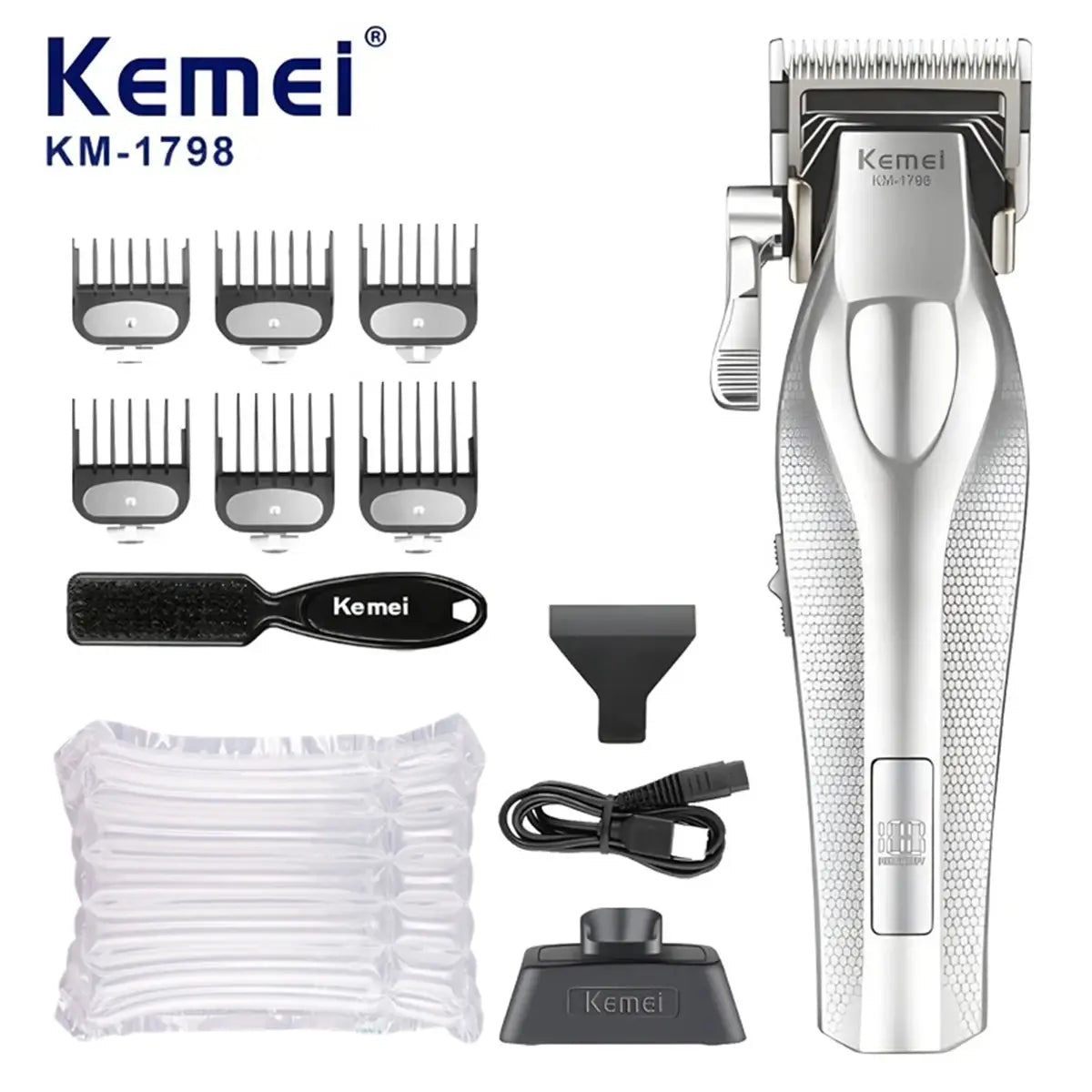Kemei Hair Trimmer Professional Hair Clipper Electric Haircut Machine Rechargeable Hair Clipper 0 MM Trimmer for Men KM-3023-702.