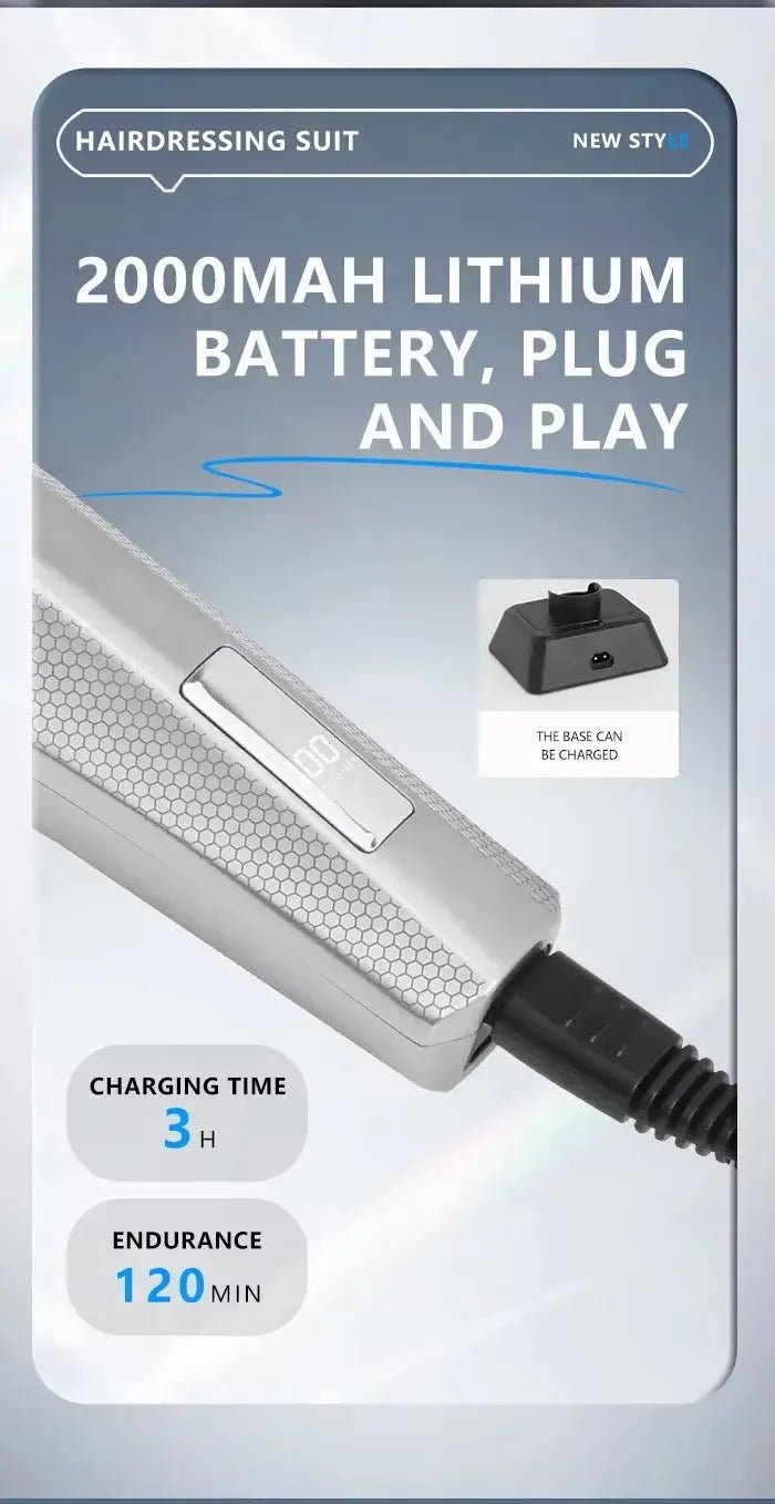 Kemei Hair Trimmer Professional Hair Clipper Electric Haircut Machine Rechargeable Hair Clipper 0 MM Trimmer for Men KM-3023-702.