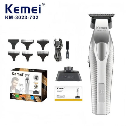 Kemei Hair Trimmer Professional Hair Clipper Electric Haircut Machine Rechargeable Hair Clipper 0 MM Trimmer for Men KM-3023-702.